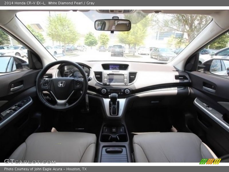 White Diamond Pearl / Gray 2014 Honda CR-V EX-L