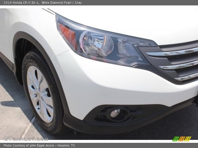 White Diamond Pearl / Gray 2014 Honda CR-V EX-L