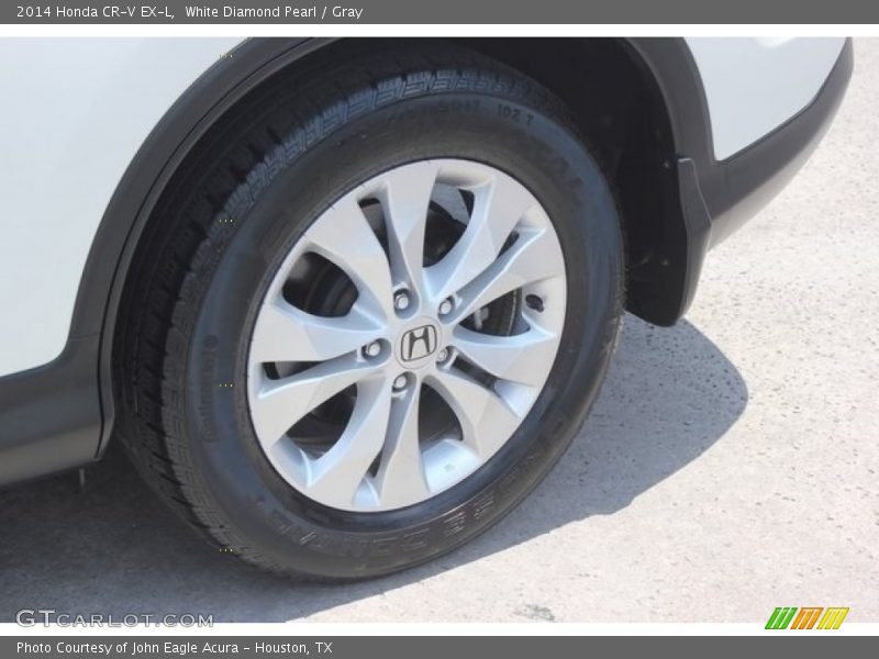 White Diamond Pearl / Gray 2014 Honda CR-V EX-L