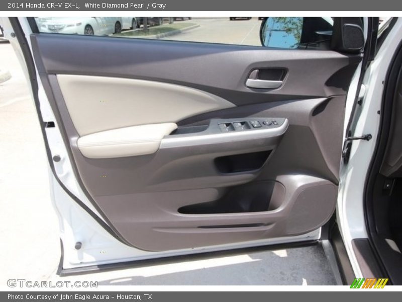 White Diamond Pearl / Gray 2014 Honda CR-V EX-L