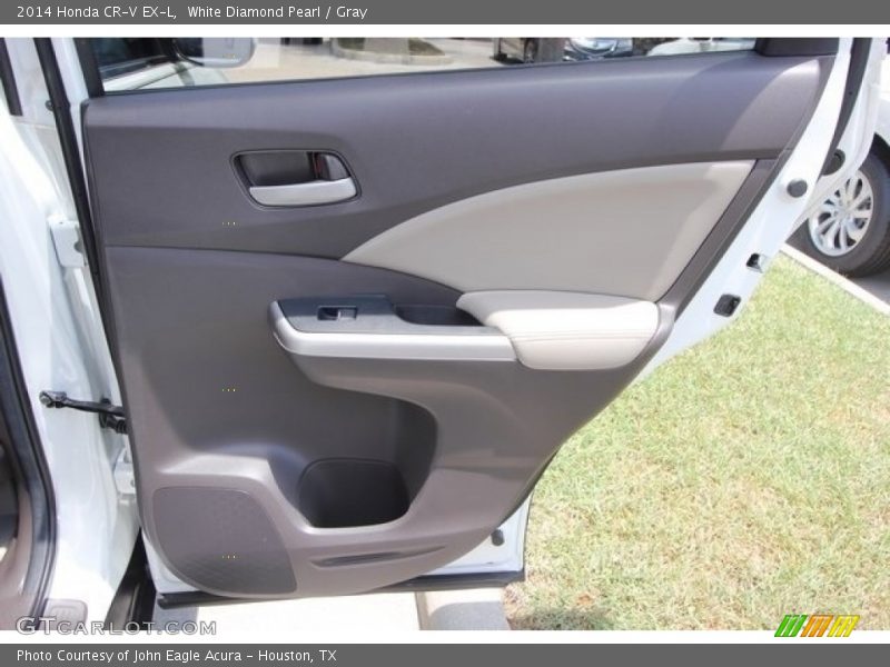 White Diamond Pearl / Gray 2014 Honda CR-V EX-L