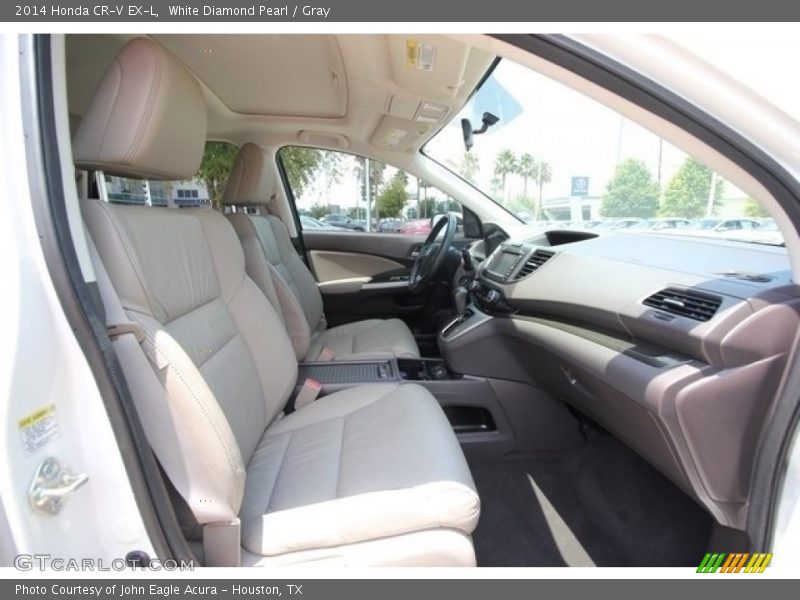 White Diamond Pearl / Gray 2014 Honda CR-V EX-L