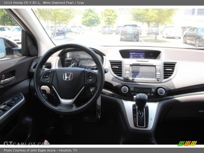 White Diamond Pearl / Gray 2014 Honda CR-V EX-L