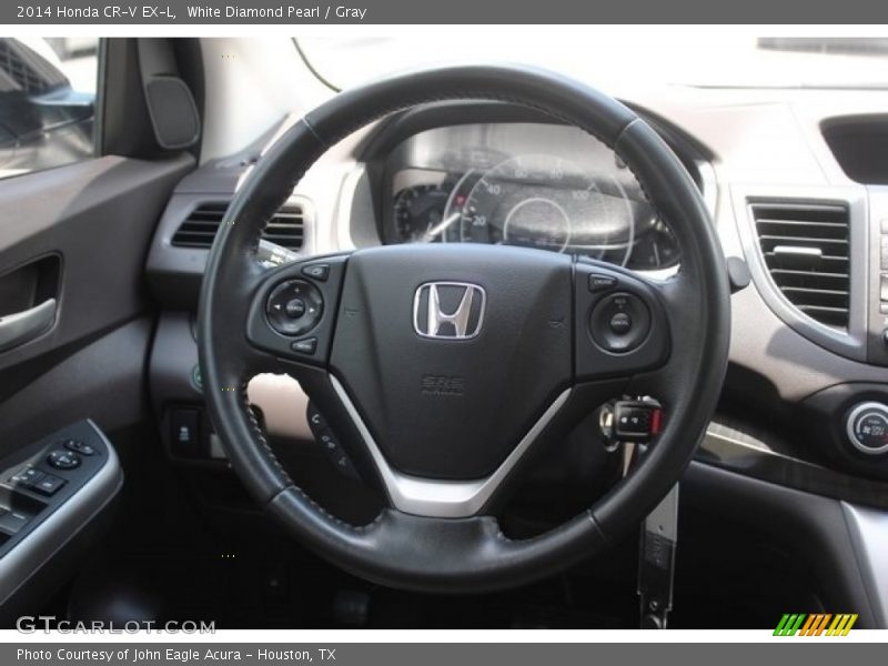 White Diamond Pearl / Gray 2014 Honda CR-V EX-L