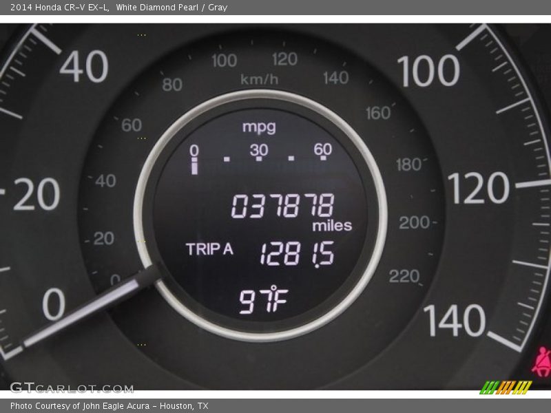 White Diamond Pearl / Gray 2014 Honda CR-V EX-L