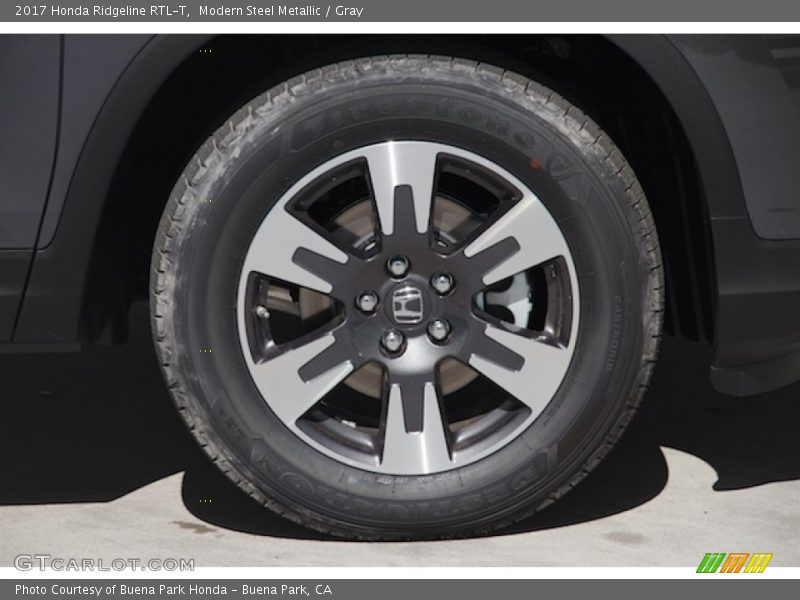 Modern Steel Metallic / Gray 2017 Honda Ridgeline RTL-T