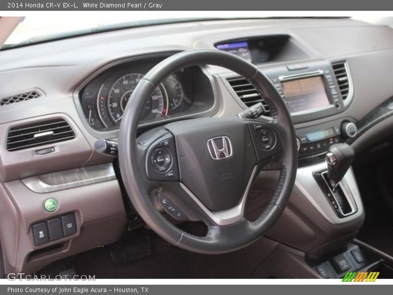 White Diamond Pearl / Gray 2014 Honda CR-V EX-L