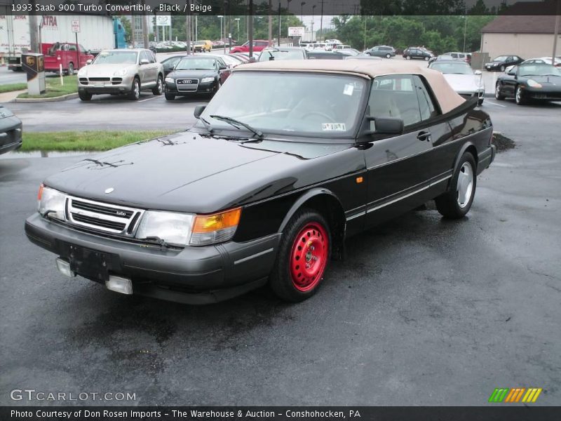 Black / Beige 1993 Saab 900 Turbo Convertible