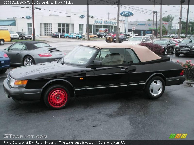 Black / Beige 1993 Saab 900 Turbo Convertible