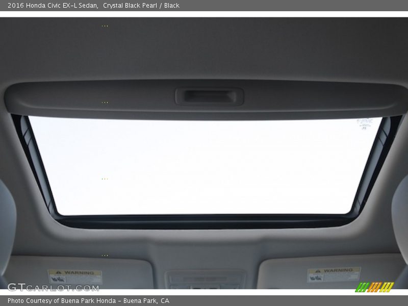 Crystal Black Pearl / Black 2016 Honda Civic EX-L Sedan