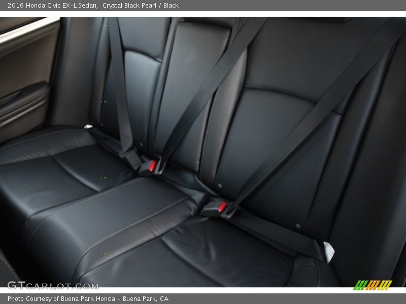 Crystal Black Pearl / Black 2016 Honda Civic EX-L Sedan