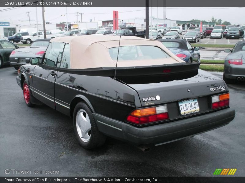Black / Beige 1993 Saab 900 Turbo Convertible