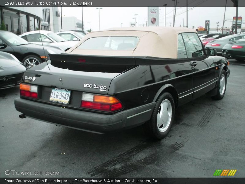 Black / Beige 1993 Saab 900 Turbo Convertible
