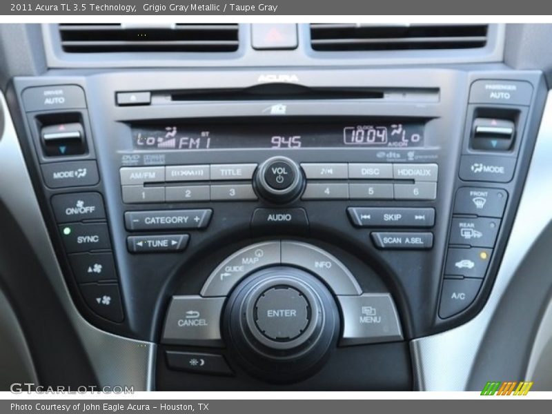 Grigio Gray Metallic / Taupe Gray 2011 Acura TL 3.5 Technology