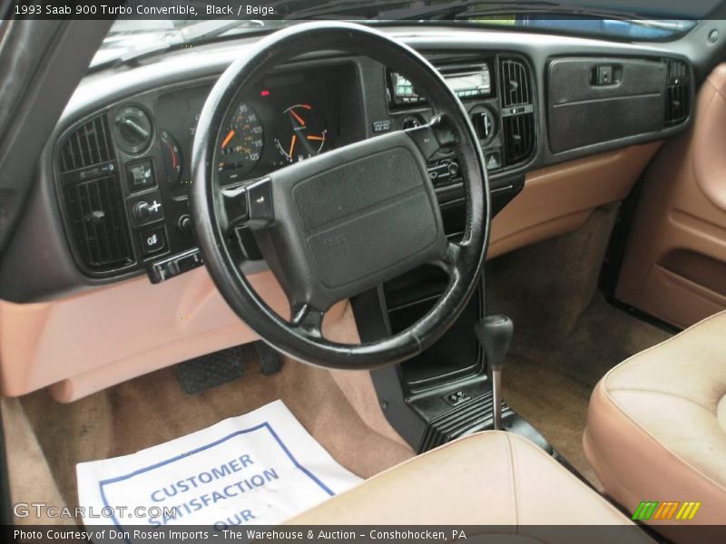 Black / Beige 1993 Saab 900 Turbo Convertible