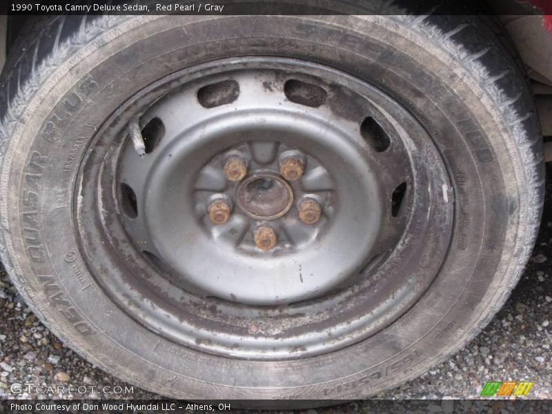 Red Pearl / Gray 1990 Toyota Camry Deluxe Sedan