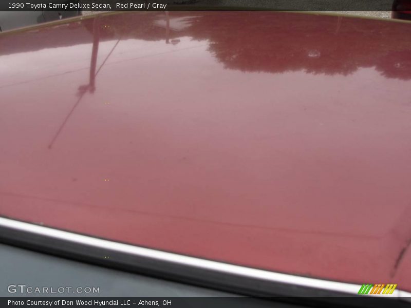 Red Pearl / Gray 1990 Toyota Camry Deluxe Sedan