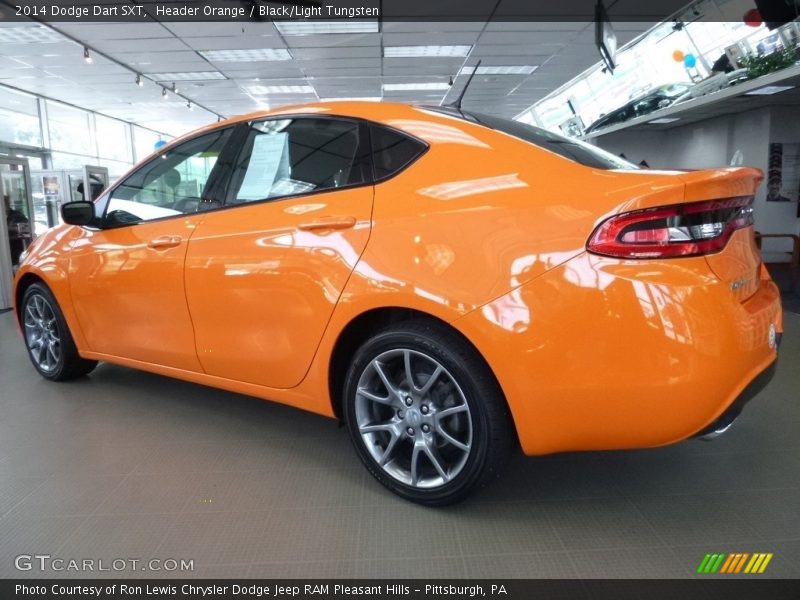 Header Orange / Black/Light Tungsten 2014 Dodge Dart SXT