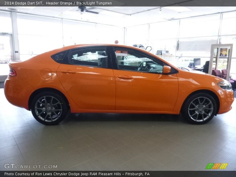 Header Orange / Black/Light Tungsten 2014 Dodge Dart SXT