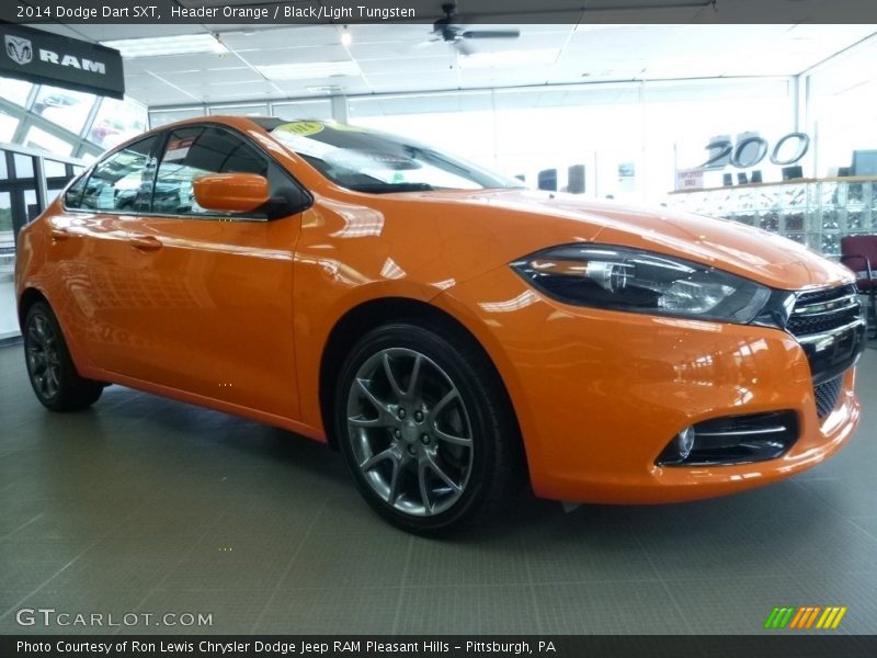 Header Orange / Black/Light Tungsten 2014 Dodge Dart SXT