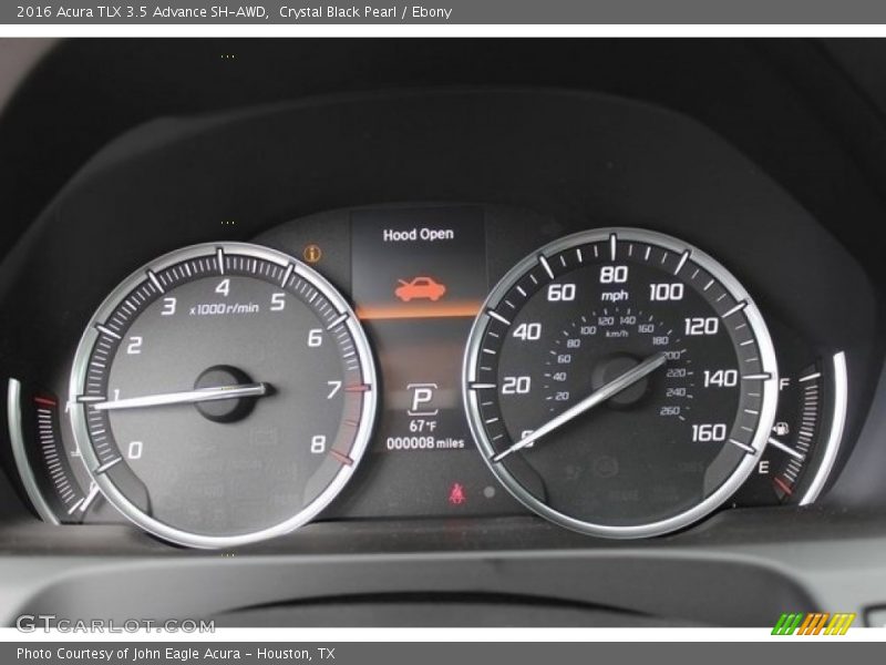 Crystal Black Pearl / Ebony 2016 Acura TLX 3.5 Advance SH-AWD