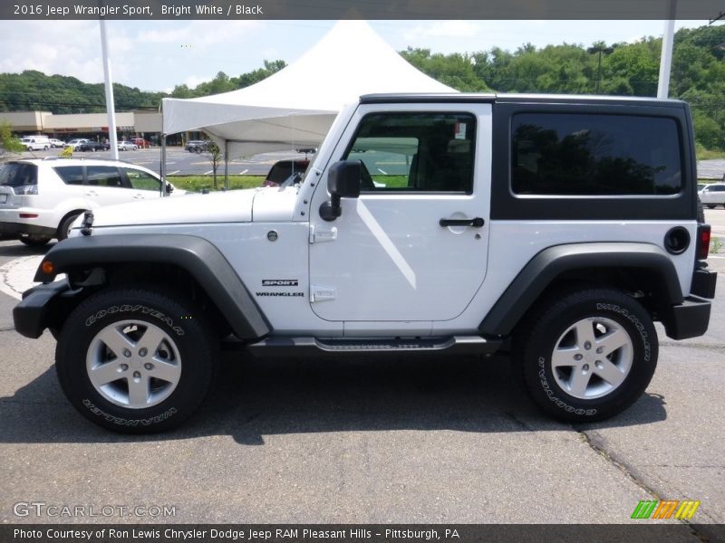 Bright White / Black 2016 Jeep Wrangler Sport