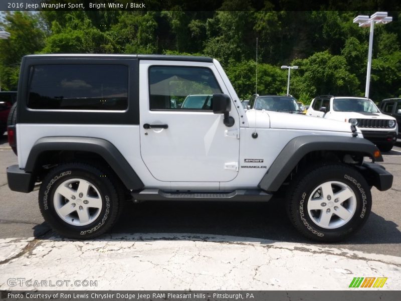 Bright White / Black 2016 Jeep Wrangler Sport