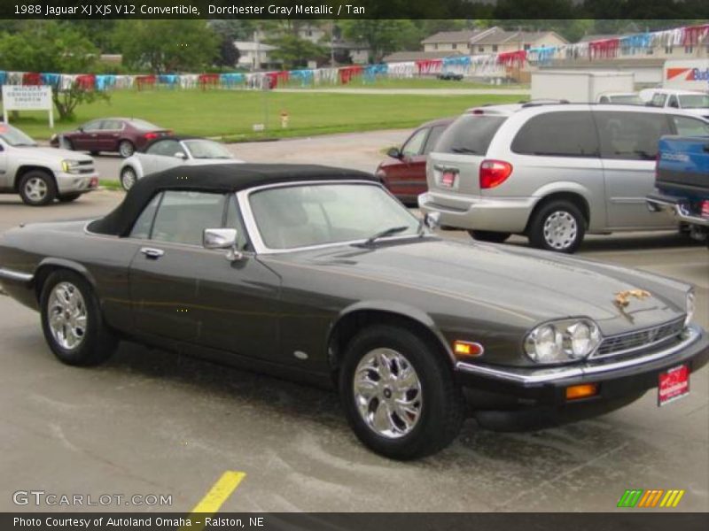 Dorchester Gray Metallic / Tan 1988 Jaguar XJ XJS V12 Convertible