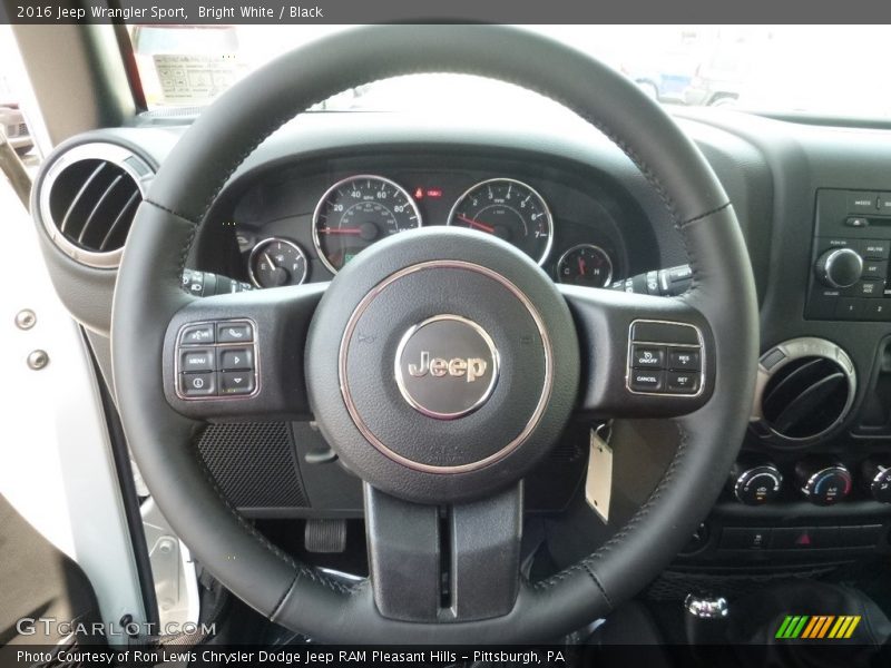 Bright White / Black 2016 Jeep Wrangler Sport