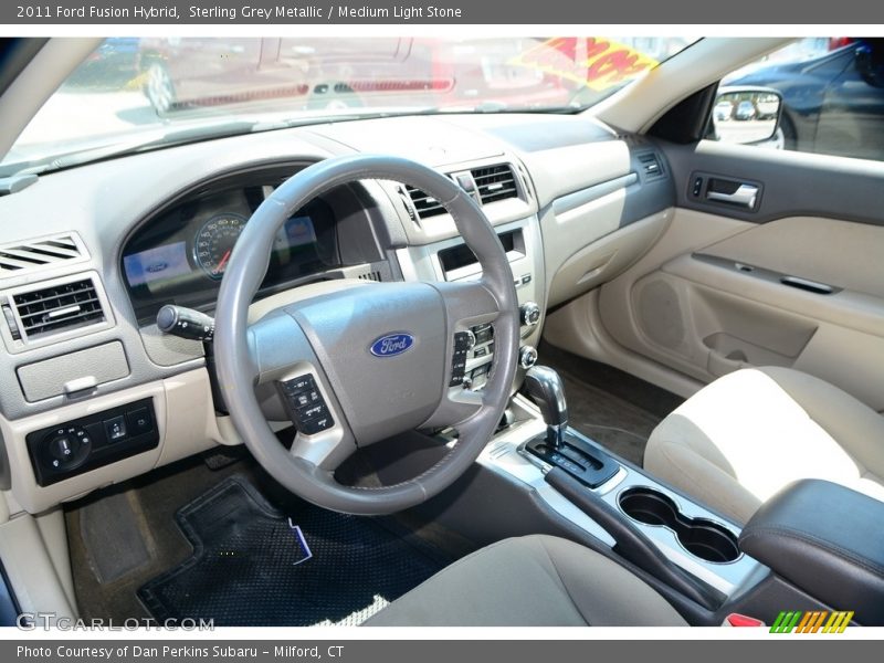 Sterling Grey Metallic / Medium Light Stone 2011 Ford Fusion Hybrid