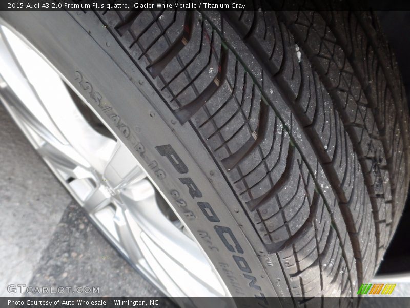 Glacier White Metallic / Titanium Gray 2015 Audi A3 2.0 Premium Plus quattro