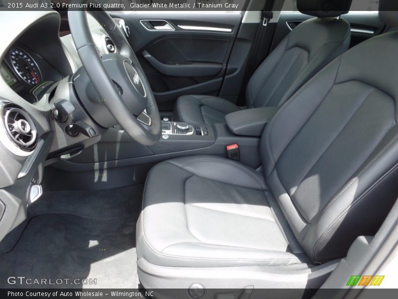 Glacier White Metallic / Titanium Gray 2015 Audi A3 2.0 Premium Plus quattro