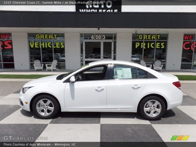 Summit White / Jet Black/Medium Titanium 2015 Chevrolet Cruze LT
