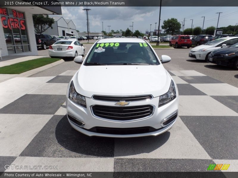 Summit White / Jet Black/Medium Titanium 2015 Chevrolet Cruze LT