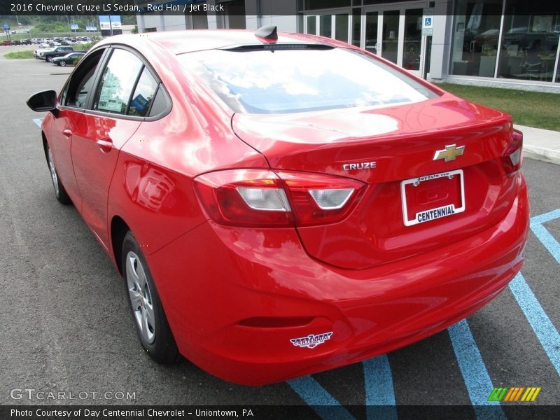 Red Hot / Jet Black 2016 Chevrolet Cruze LS Sedan