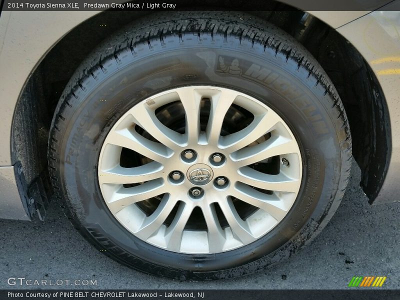 Predawn Gray Mica / Light Gray 2014 Toyota Sienna XLE