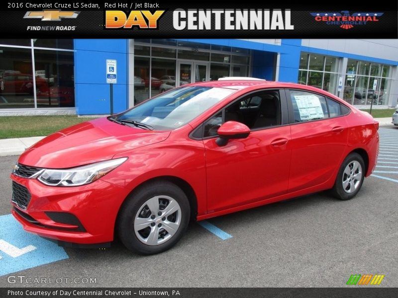 Red Hot / Jet Black 2016 Chevrolet Cruze LS Sedan