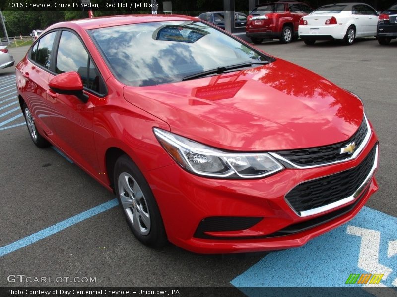 Red Hot / Jet Black 2016 Chevrolet Cruze LS Sedan