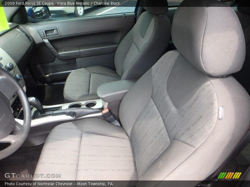 Vista Blue Metallic / Charcoal Black 2009 Ford Focus SE Coupe