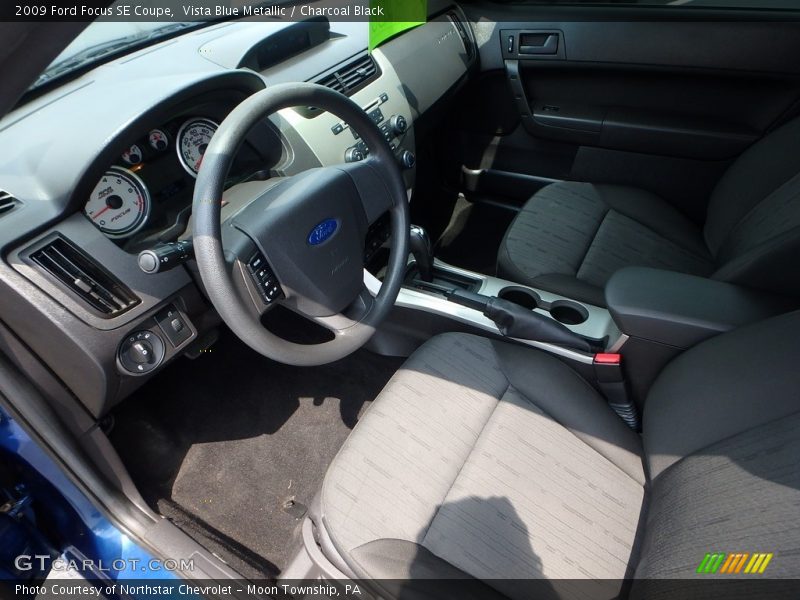 Vista Blue Metallic / Charcoal Black 2009 Ford Focus SE Coupe