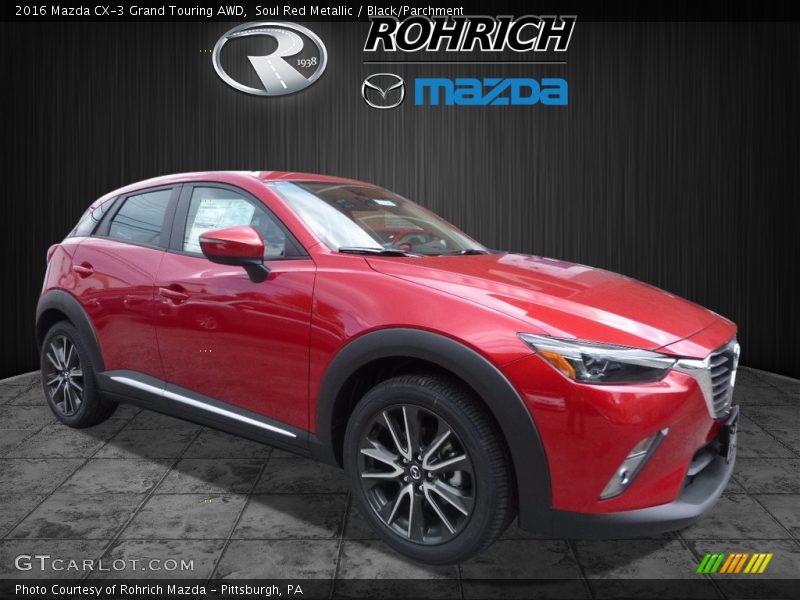 Soul Red Metallic / Black/Parchment 2016 Mazda CX-3 Grand Touring AWD