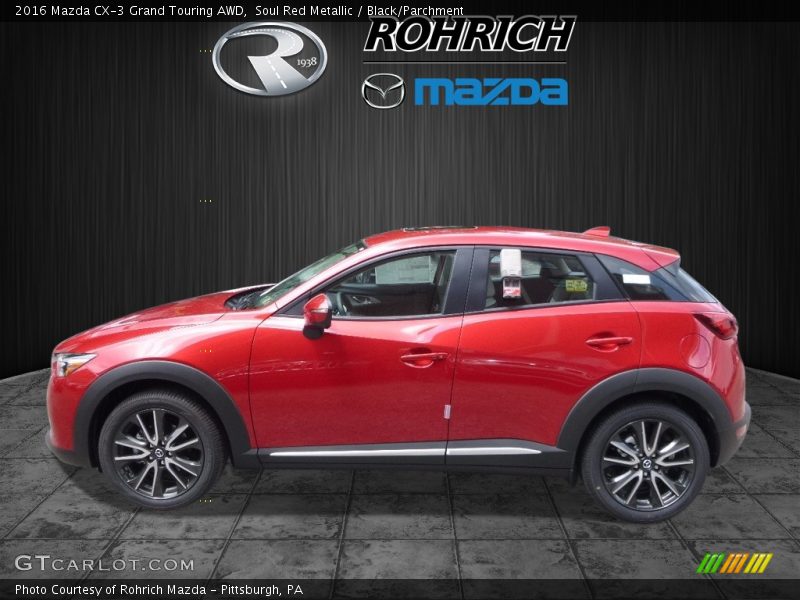 Soul Red Metallic / Black/Parchment 2016 Mazda CX-3 Grand Touring AWD