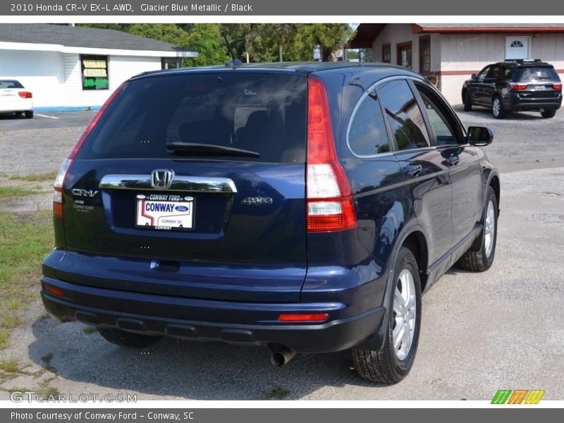 Glacier Blue Metallic / Black 2010 Honda CR-V EX-L AWD