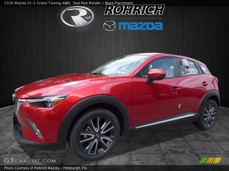 Soul Red Metallic / Black/Parchment 2016 Mazda CX-3 Grand Touring AWD