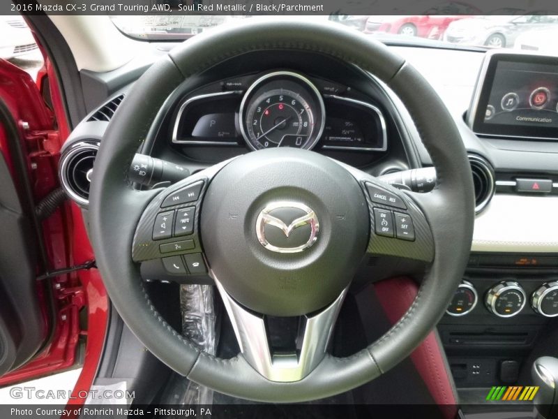 Soul Red Metallic / Black/Parchment 2016 Mazda CX-3 Grand Touring AWD