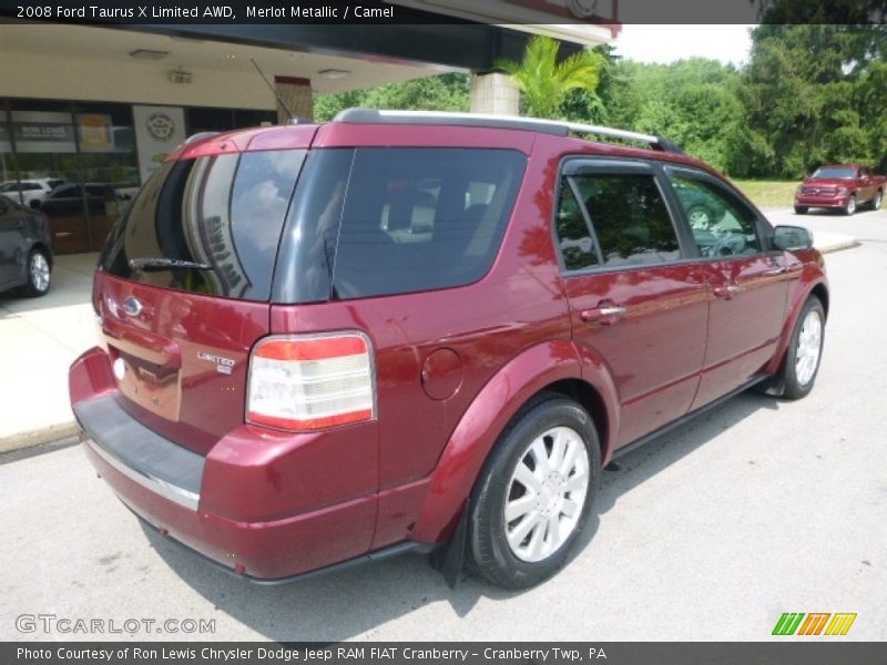 Merlot Metallic / Camel 2008 Ford Taurus X Limited AWD