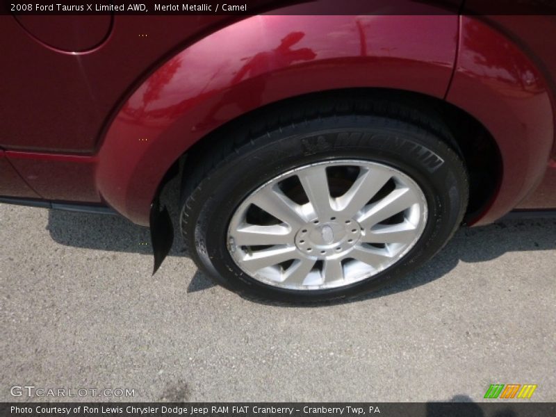 Merlot Metallic / Camel 2008 Ford Taurus X Limited AWD