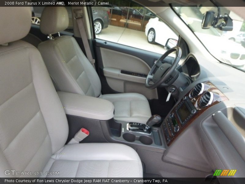 Merlot Metallic / Camel 2008 Ford Taurus X Limited AWD