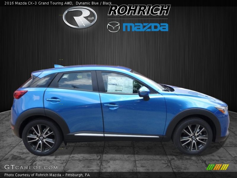 Dynamic Blue / Black 2016 Mazda CX-3 Grand Touring AWD