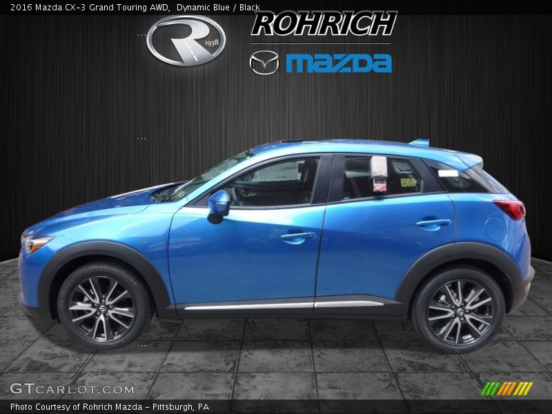 Dynamic Blue / Black 2016 Mazda CX-3 Grand Touring AWD